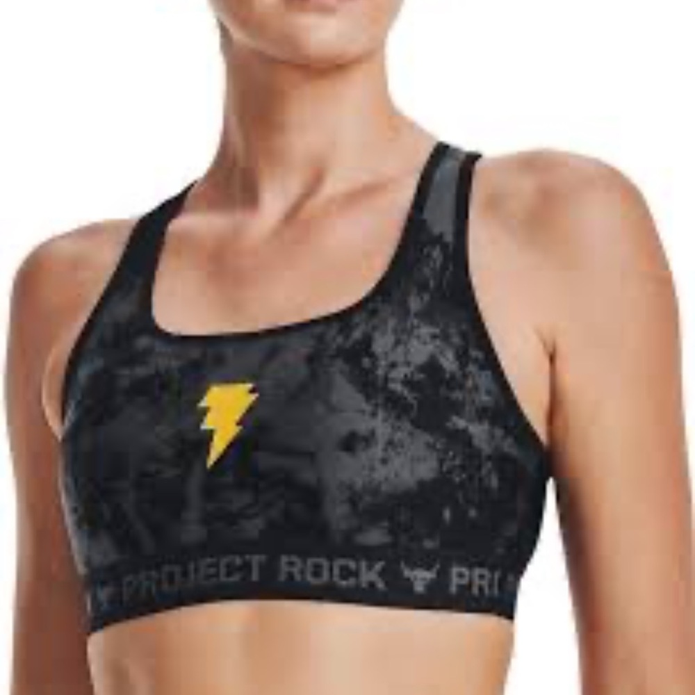 Under Armour Project Rock Black Adam Sports Bra
